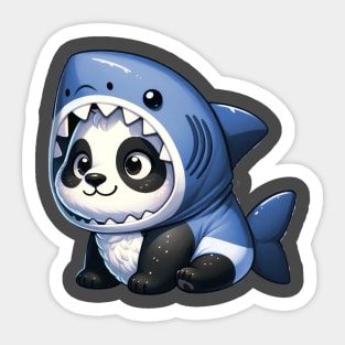 panda shark Sticker